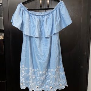 Old Navy Light Denim Off the Shoulder dress